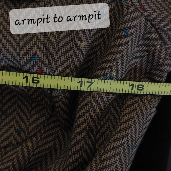 CAbi Brown Herringbone Pattern Penny Blazer Cotton Blend Jacket Womens Small - Picture 12 of 14